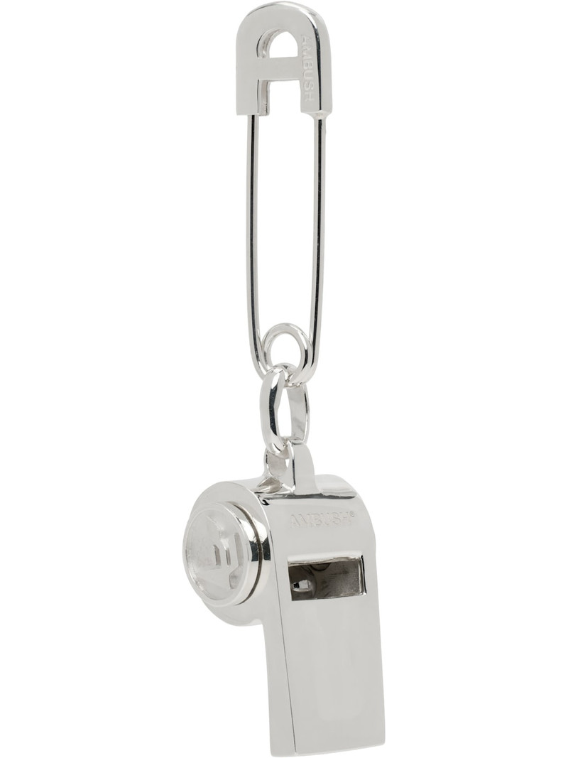 Ambush Silver AMB Whistle Charm Single Earring outlook