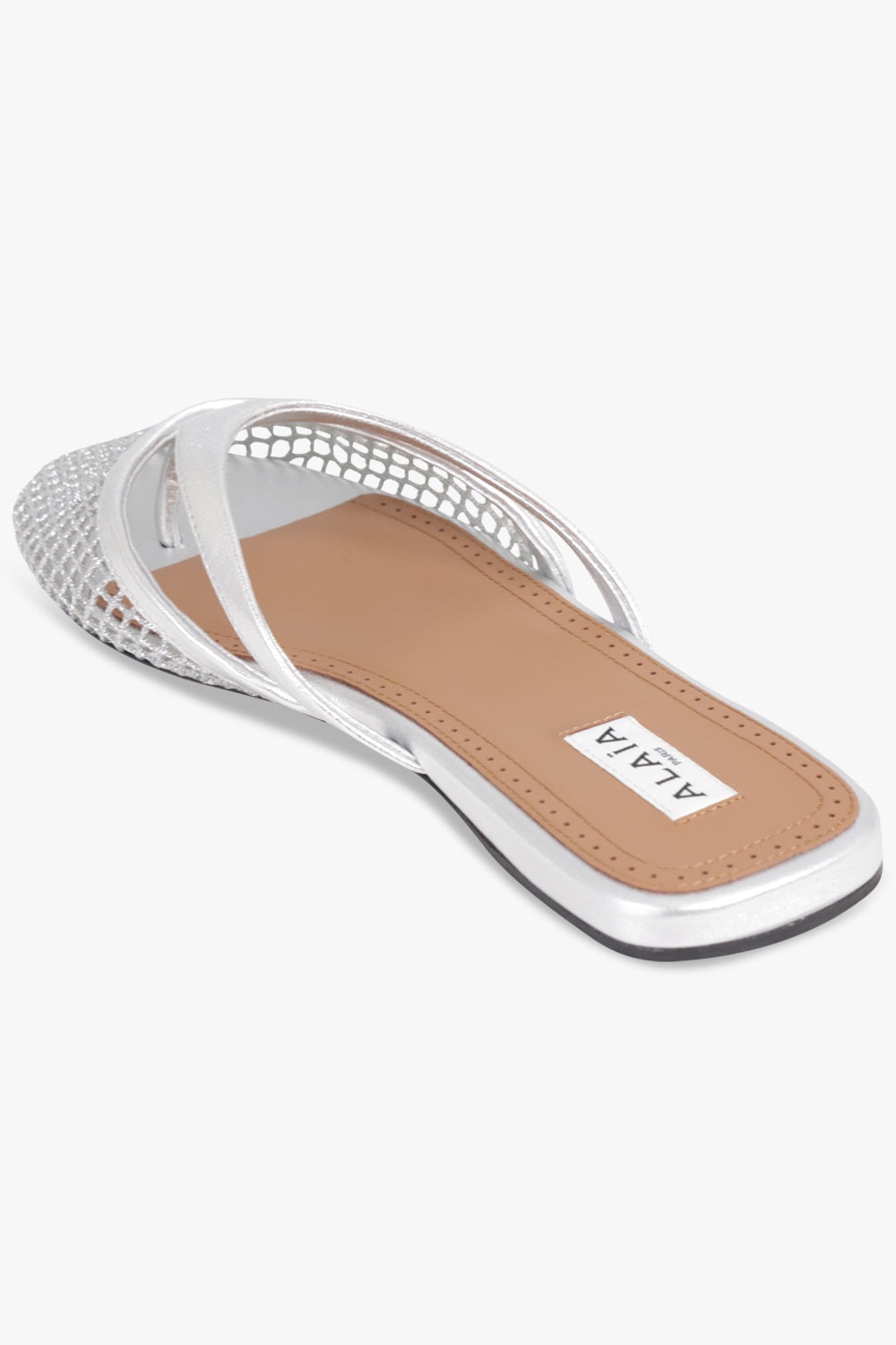FISHNET THONG SLIDE | SILVER - 3
