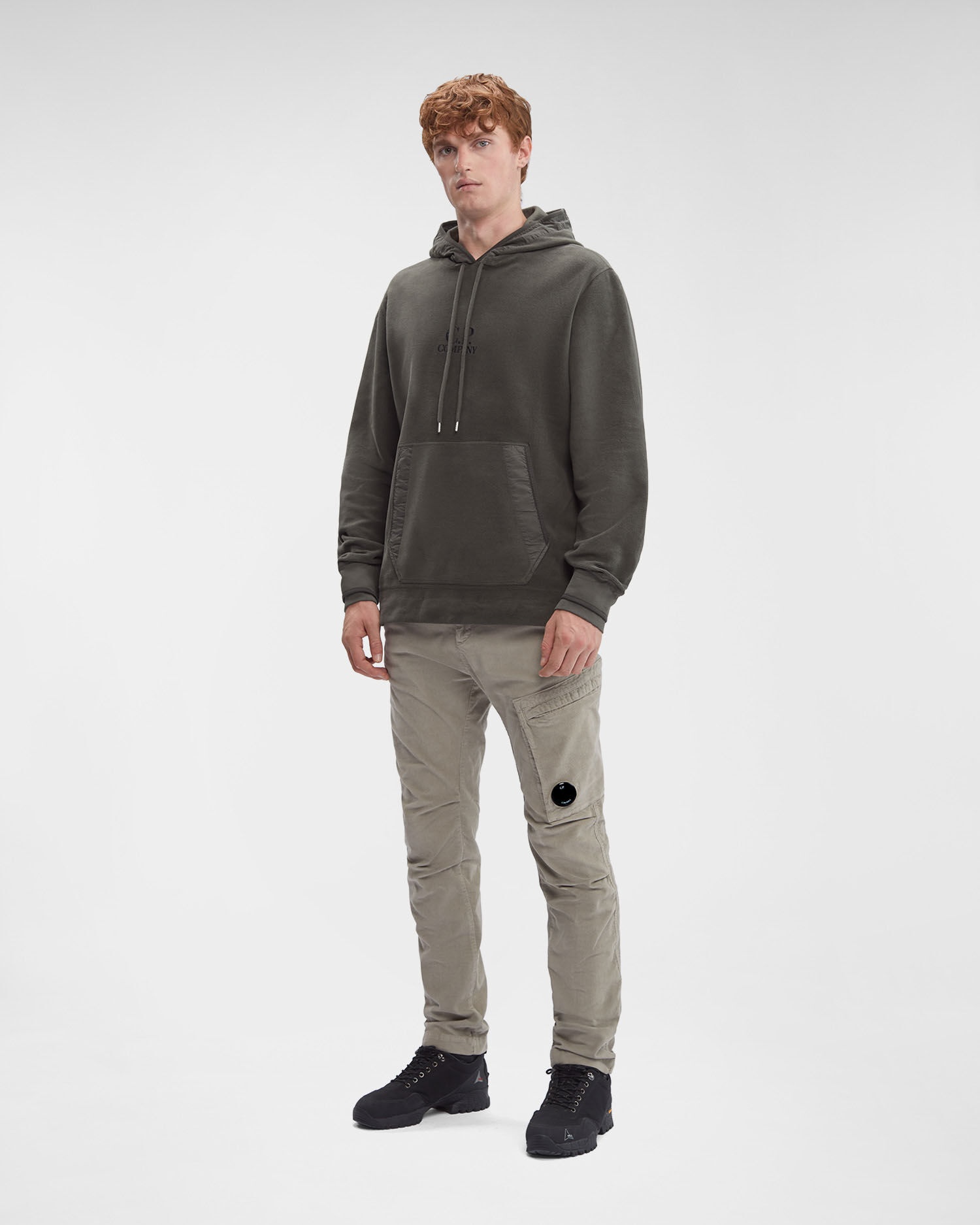 CP COMPANY｜HOOD/ZIP-UP (Reverse Brushed & Emerized Diag C.P. Company Reverse Brushed & Emerized Diag. Fleece Zipped