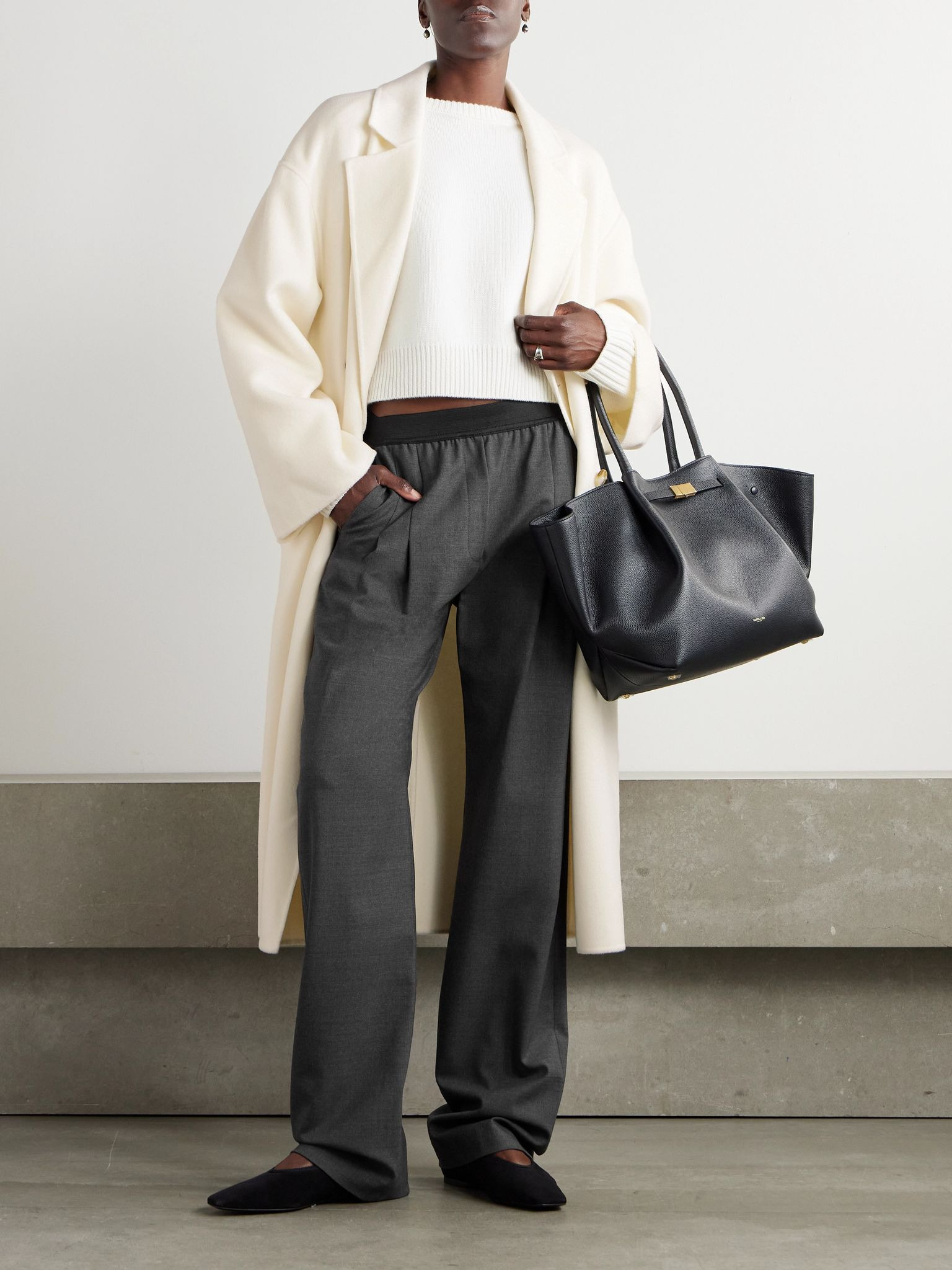 Bruzzi cropped wool and cashmere-blend sweater Ivory - 2