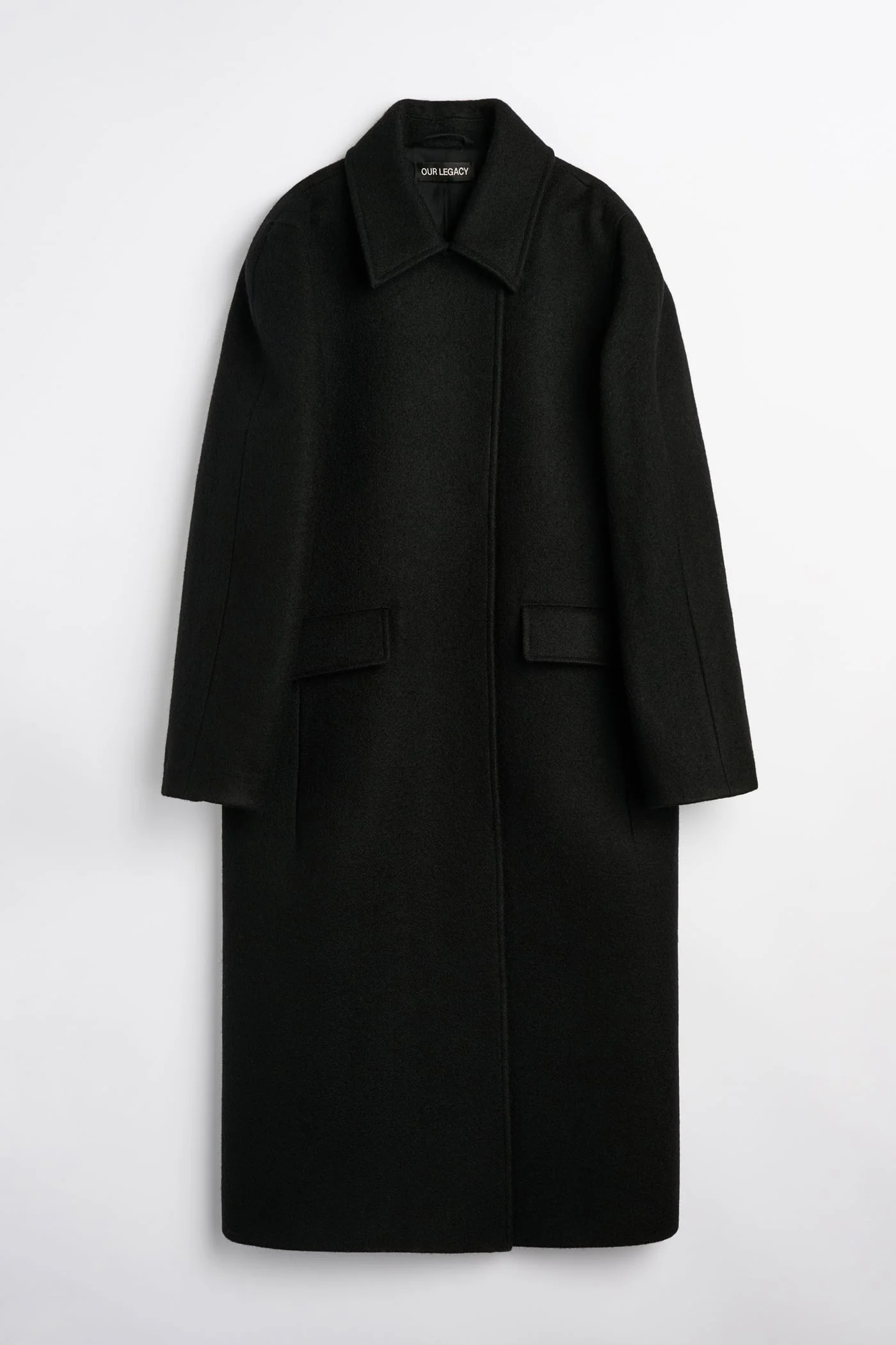 Boulevard Coat Black Stamped Wool - 1