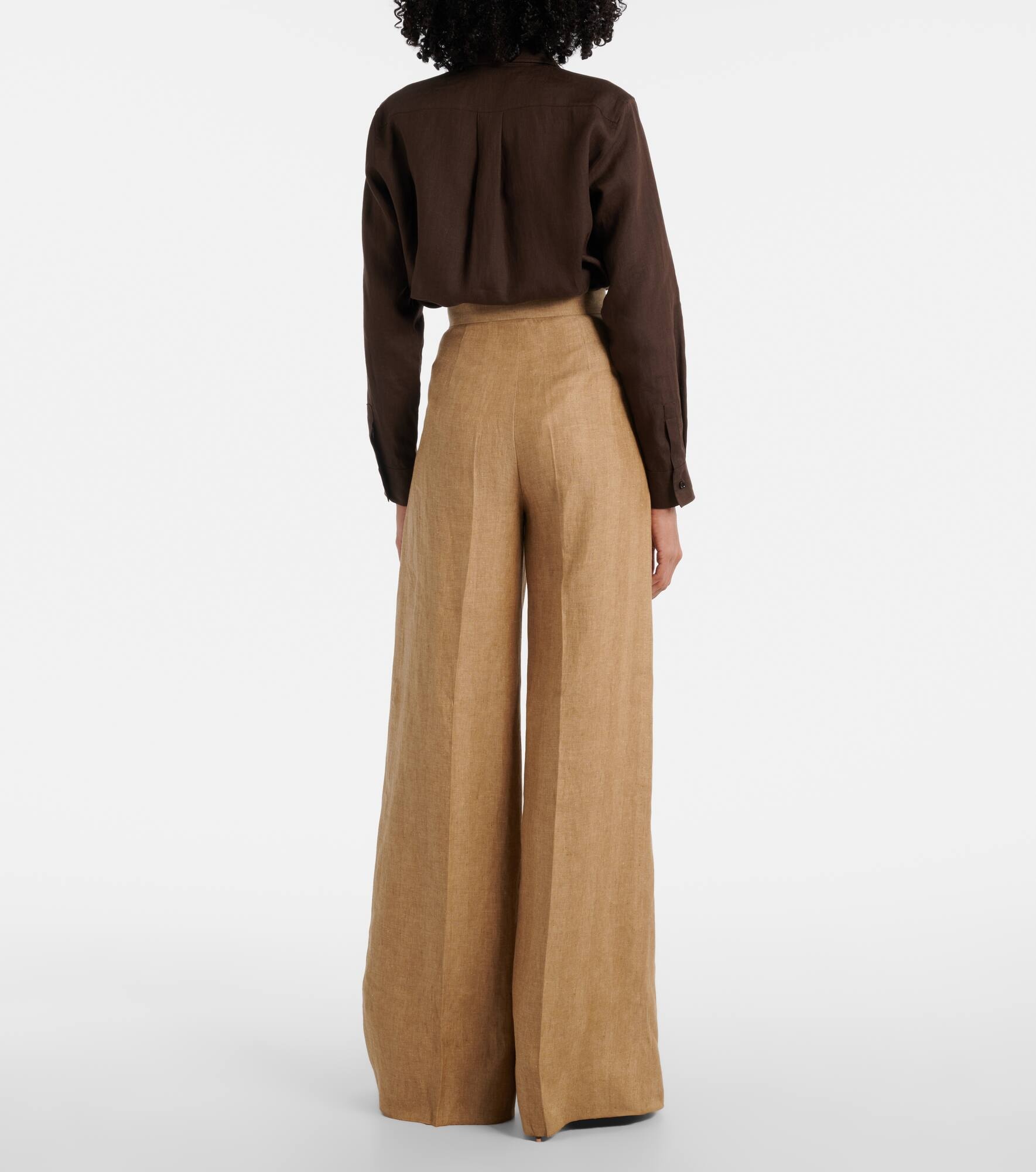 ＜RAUCHE＞Max Mara [ラウケ] ピュアリネンワイドパンツ Max Mara Rauche linen wide-leg pants | mytheresa | REVERSIBLE