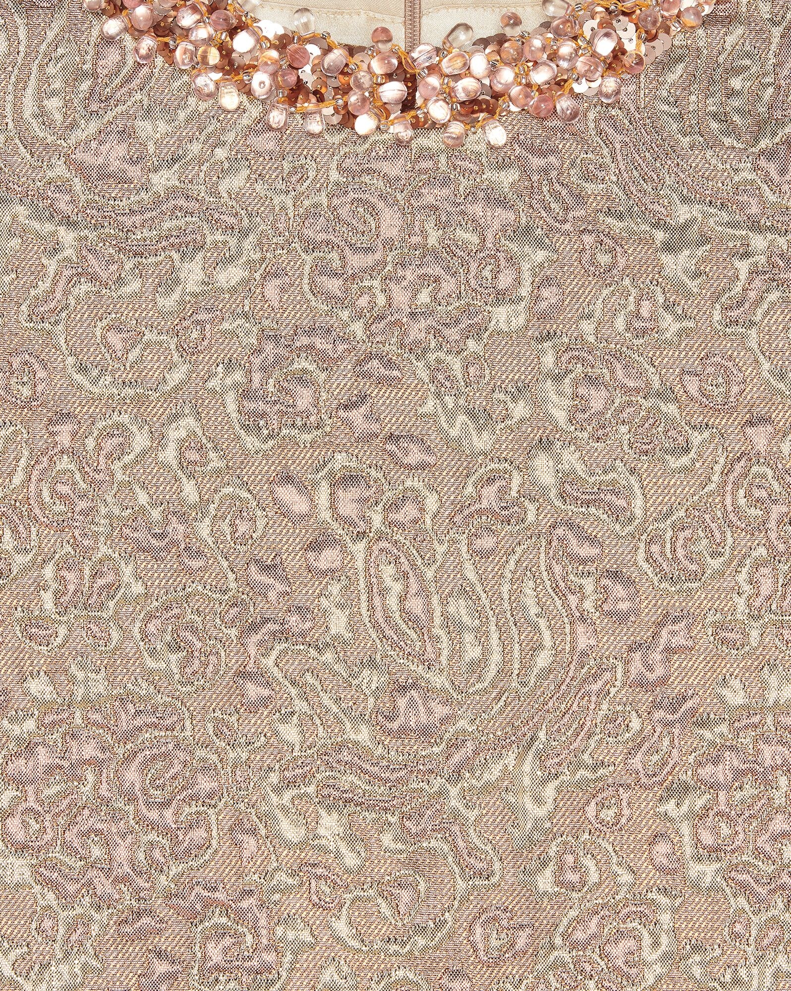 mini dress in embroidered brocade - 4