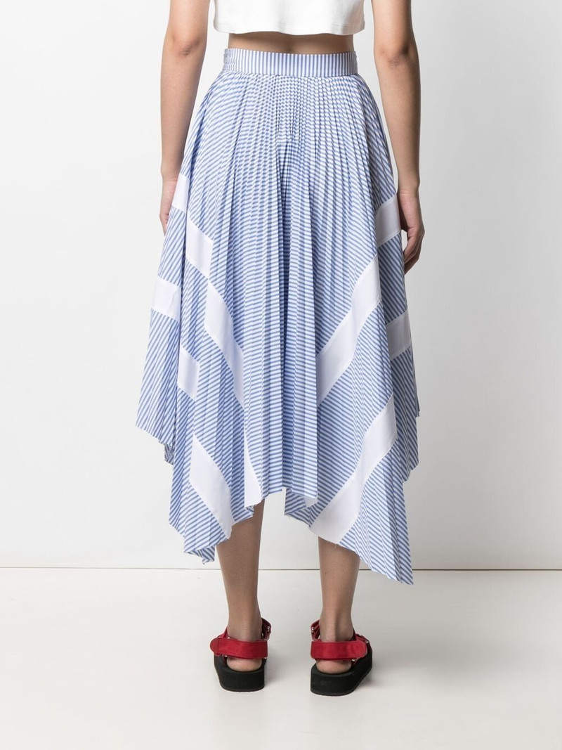 pinstriped asymmetric skirt 4
