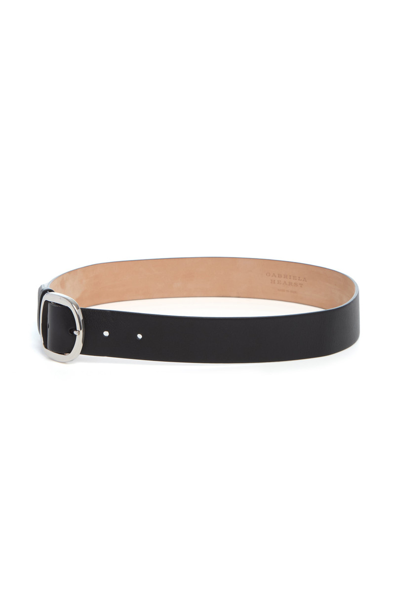 GABRIELA HEARST Elster Buckle Belt in Black Leather outlook