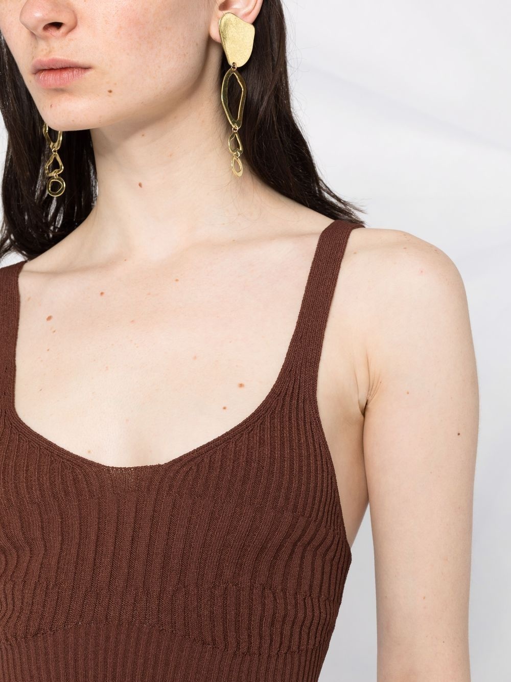 Joan rib-knit crop top - 5