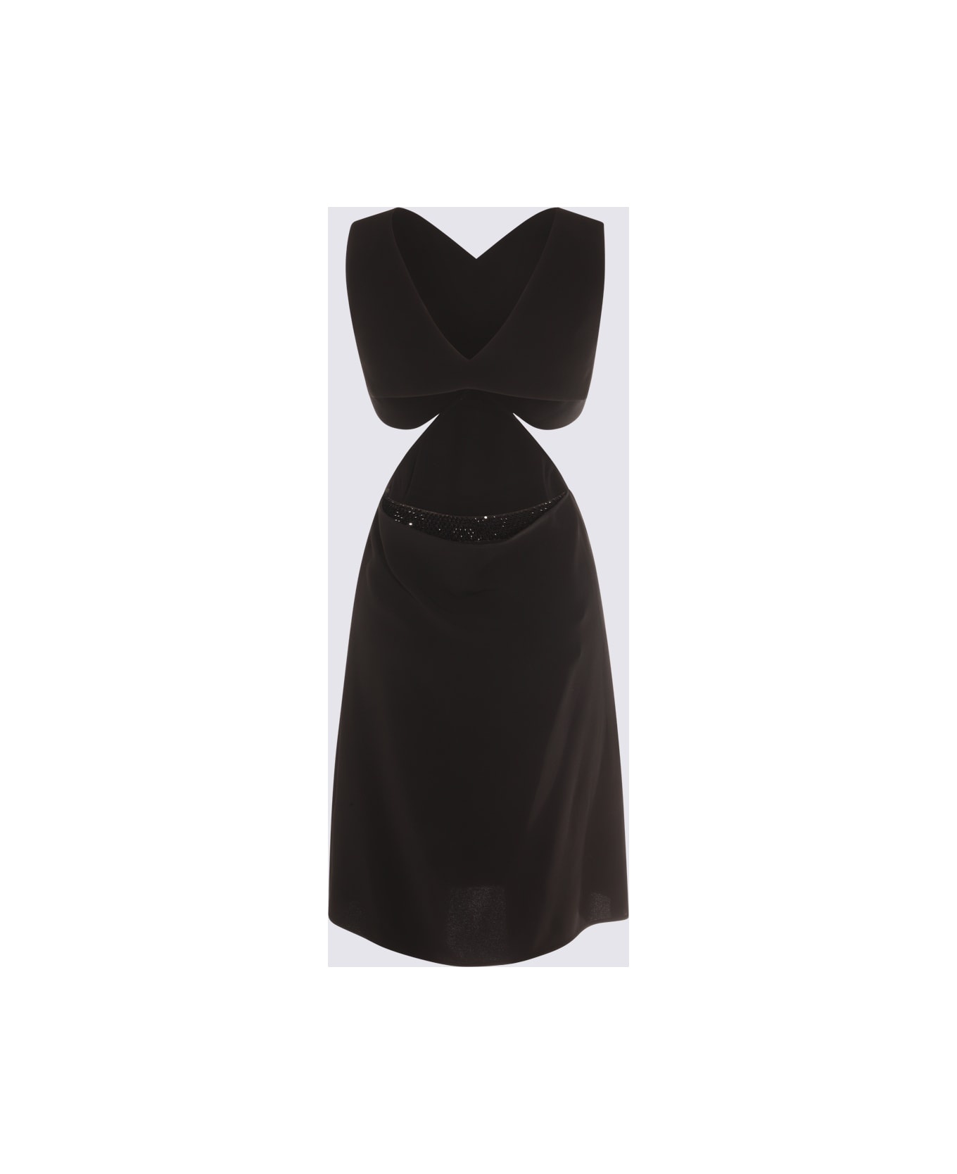 Black Viscose Mini Dress - 2