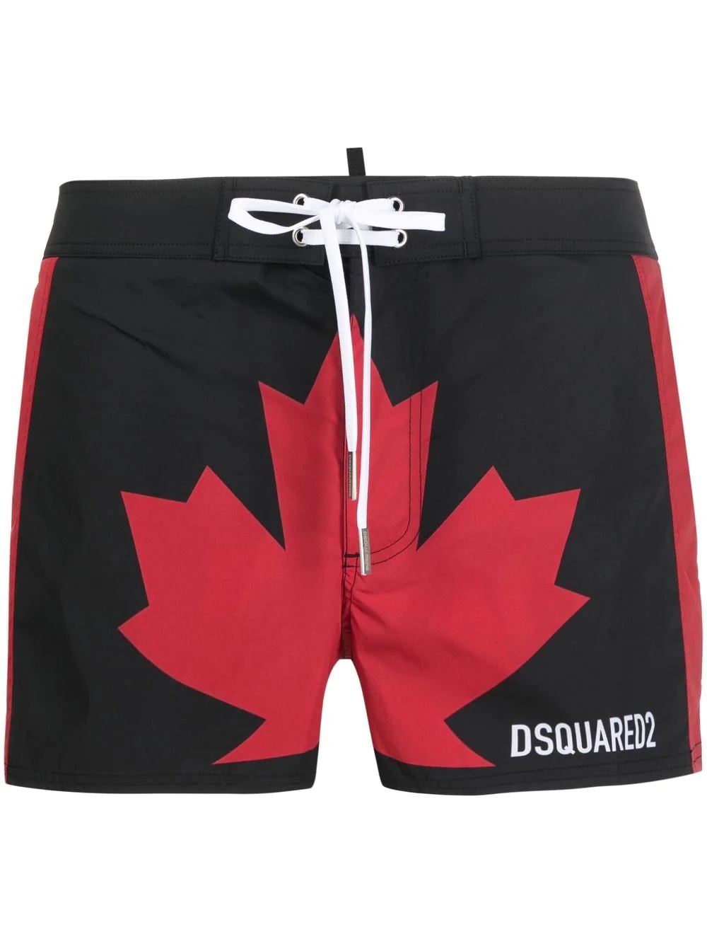 maple leaf-print swim shorts - 1