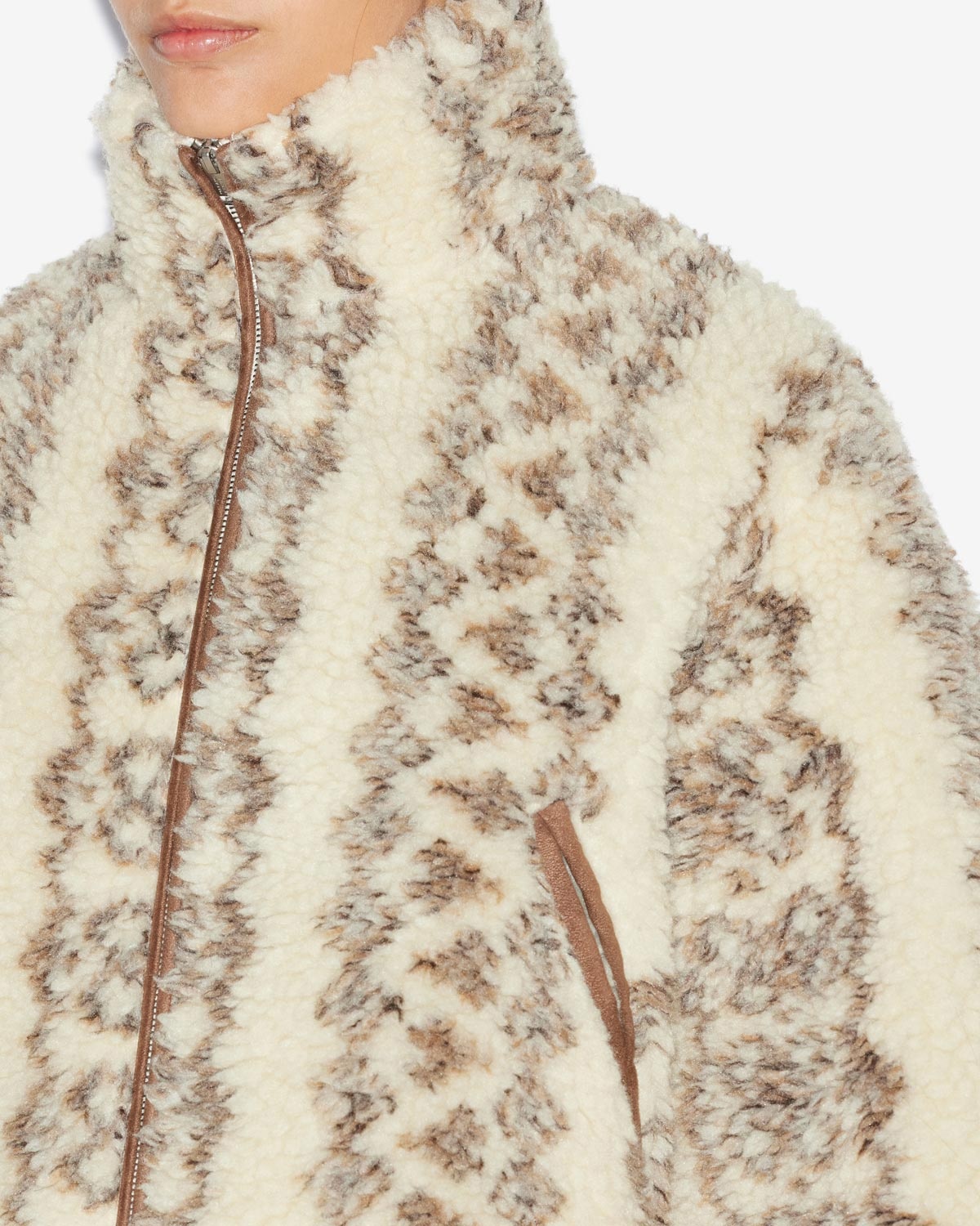 ISABEL MARANT｜COATS (MACKENSY (MA0092FB B3C03E 23EC)) Mackensy coat Woman ecru-purple | ISABEL MARANT Official