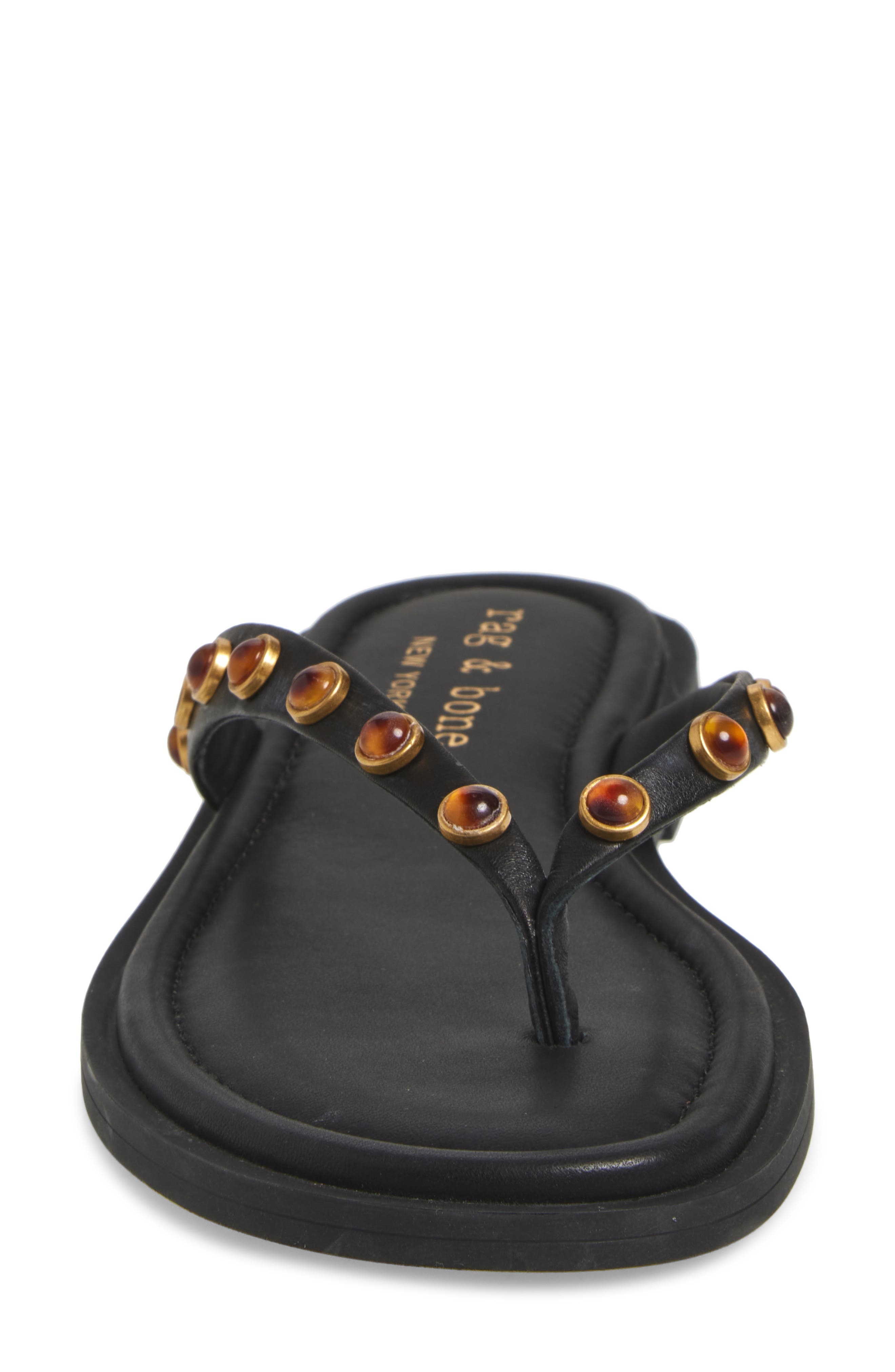 rag & bone Cabochon Gia Flip Flop in Black at Nordstrom - 4