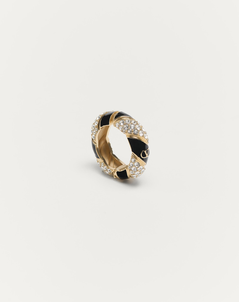 PAS PLUS MONO EARRING IN METAL, ENAMEL AND SWAROVSKI® CRYSTALS 3