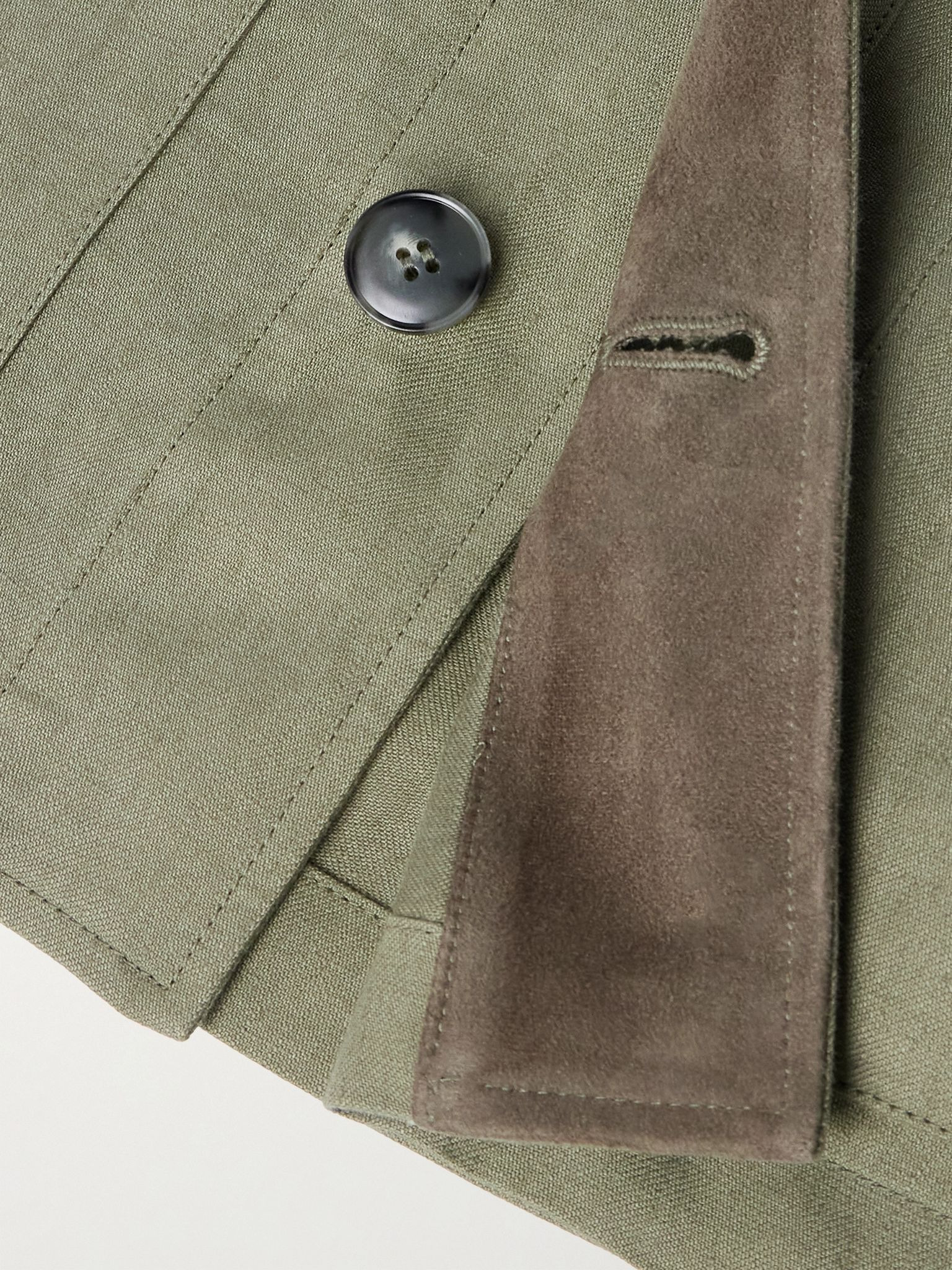 Linen-Canvas Jacket Green - 6