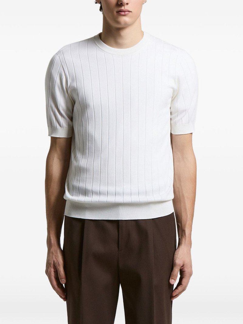 ribbed short-sleeve T-shirt 1