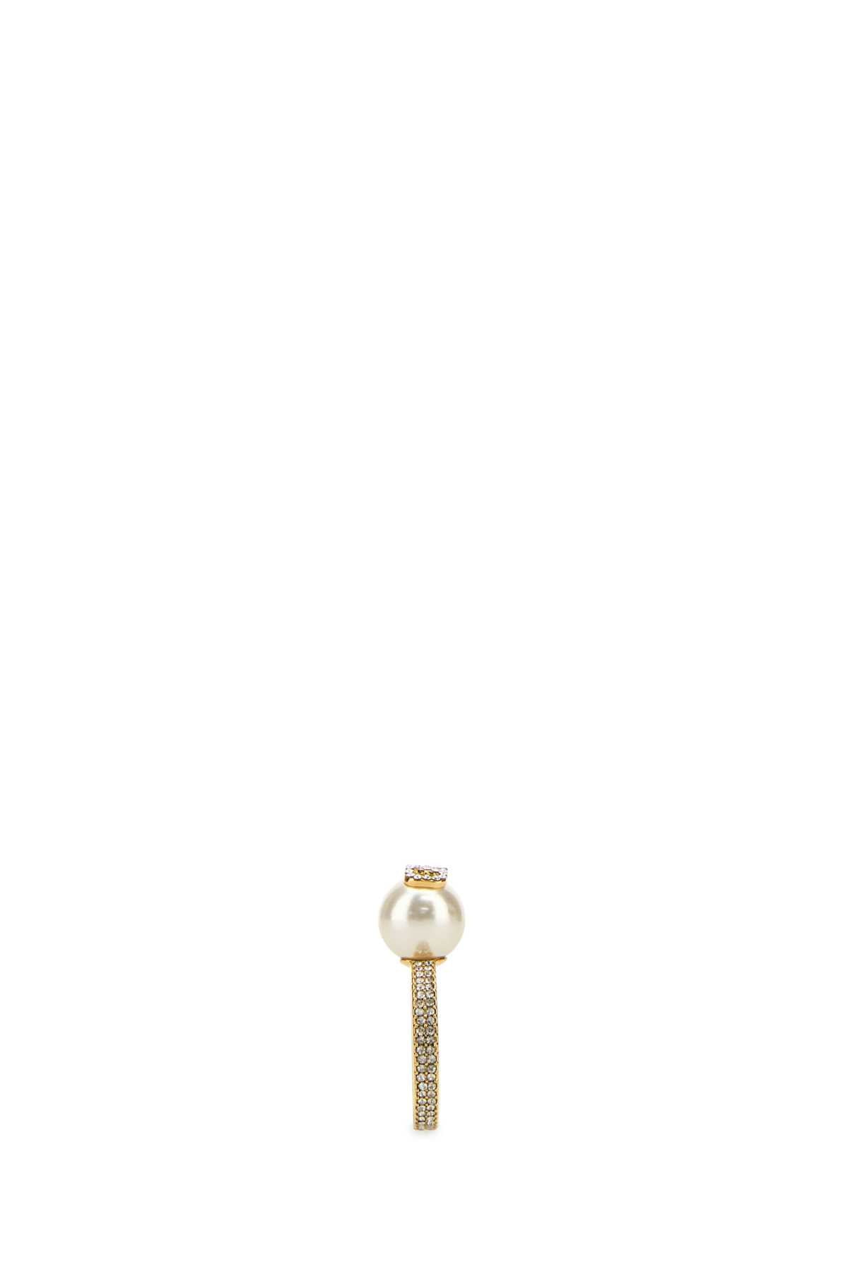 Valentino Garavani Women Gold Metal Vlogo Signature Ring - 2