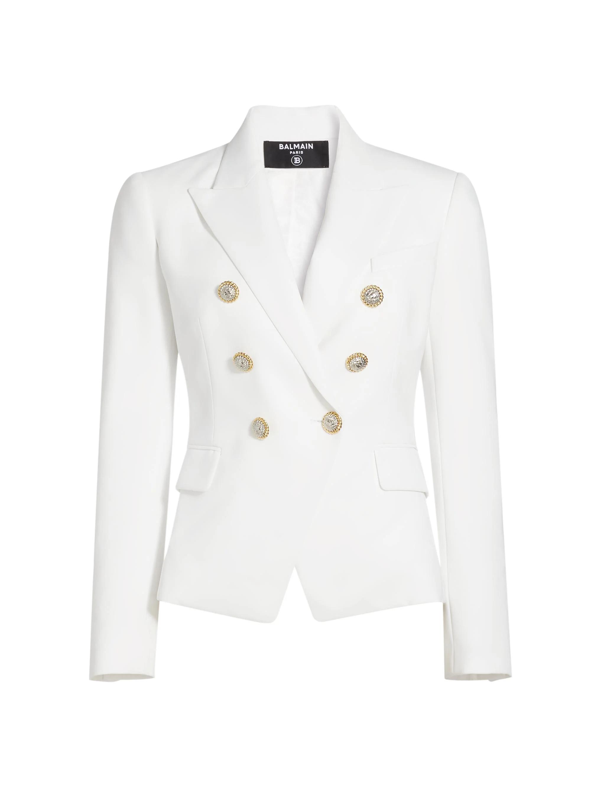 Women's Crepe Double-Breasted Jacket - Blanc - 1