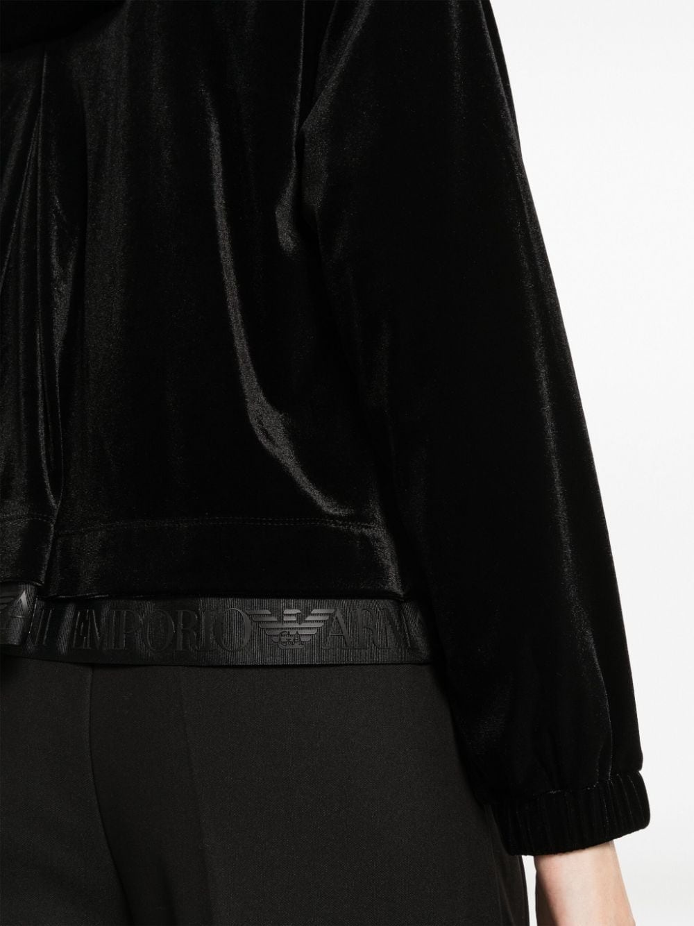 zip-up chenille hoodie - 5