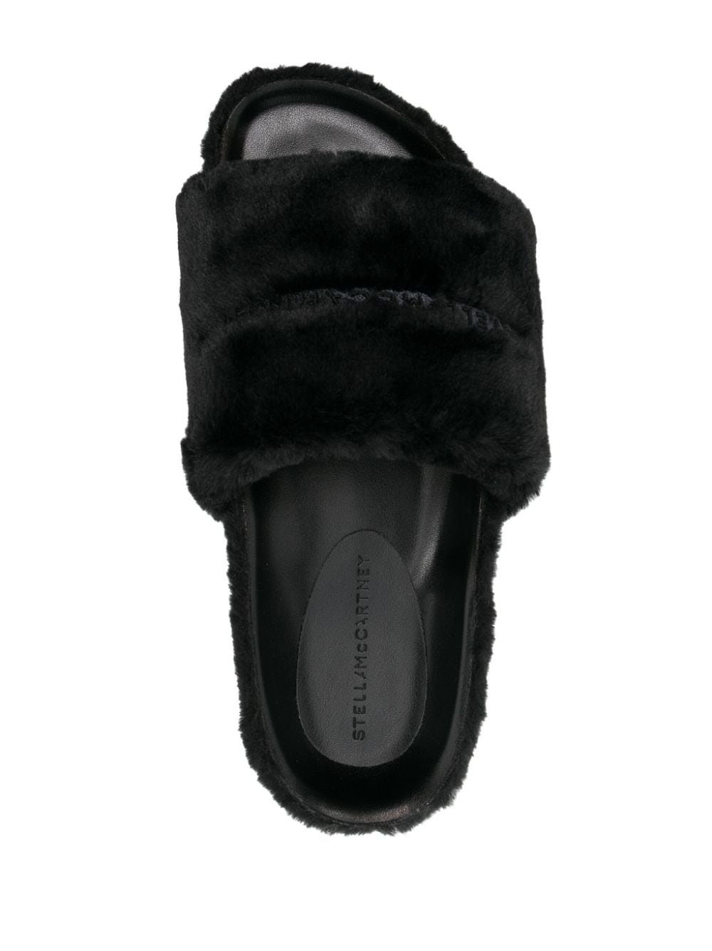 faux-fur moulded-footbed slippers - 4