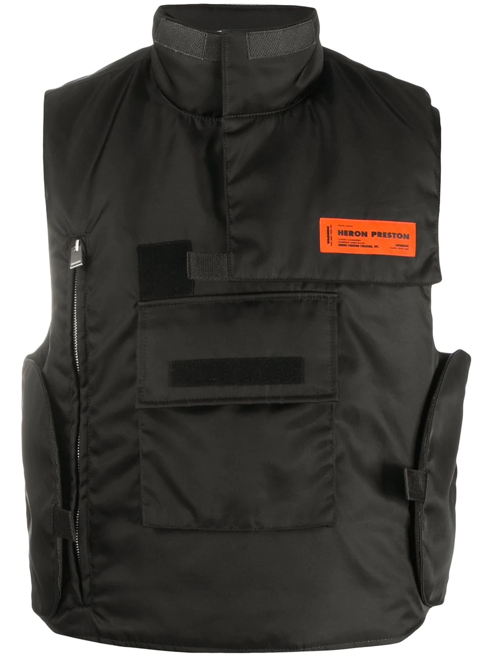 multi-pocket padded vest - 1