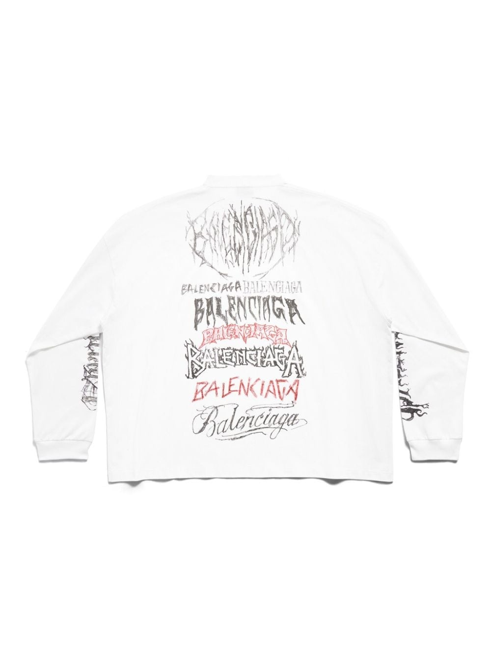 graffiti-logo crew-neck sweatshirt - 5