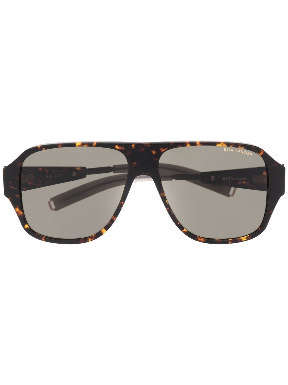 tortoiseshell aviator sunglasses - 1