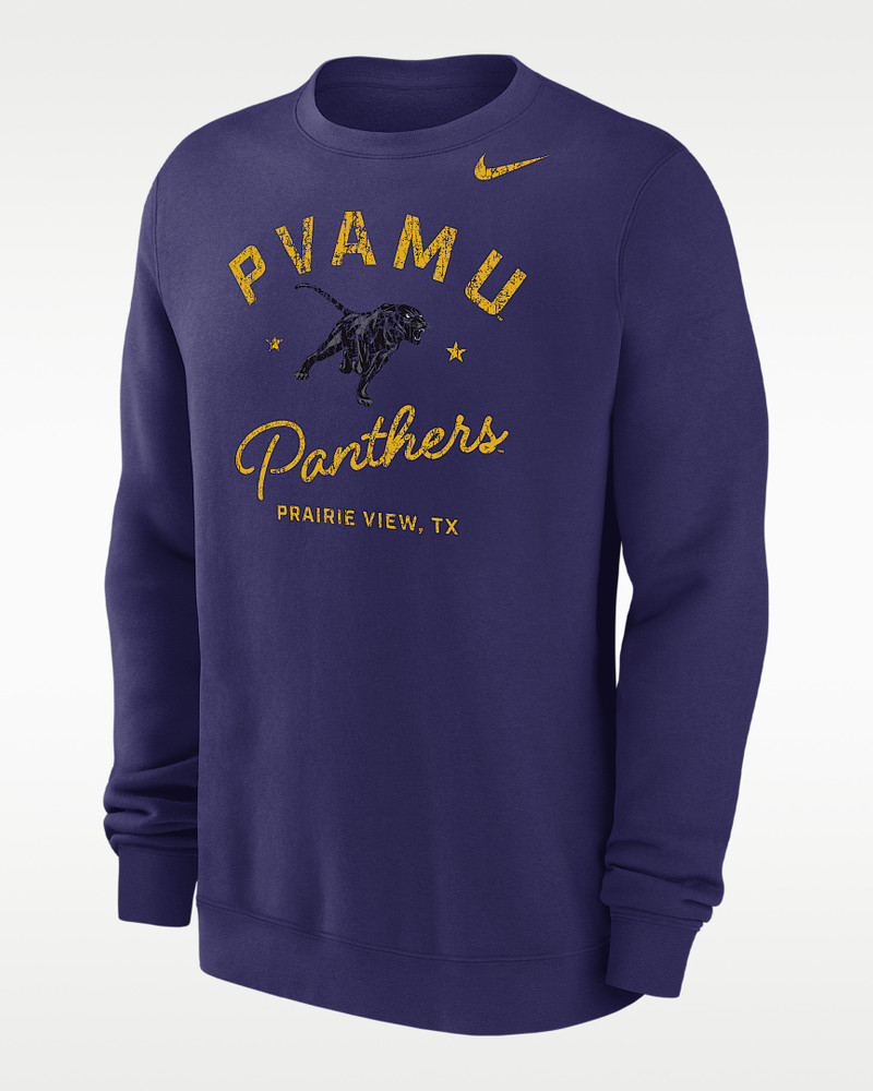 Nike Club Fleece College (Prairie View A&M University) Men’s Crew-Neck Sweatshirt 1