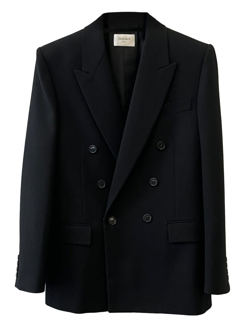 Cassandre double-breasted wool gabardine blazer 1