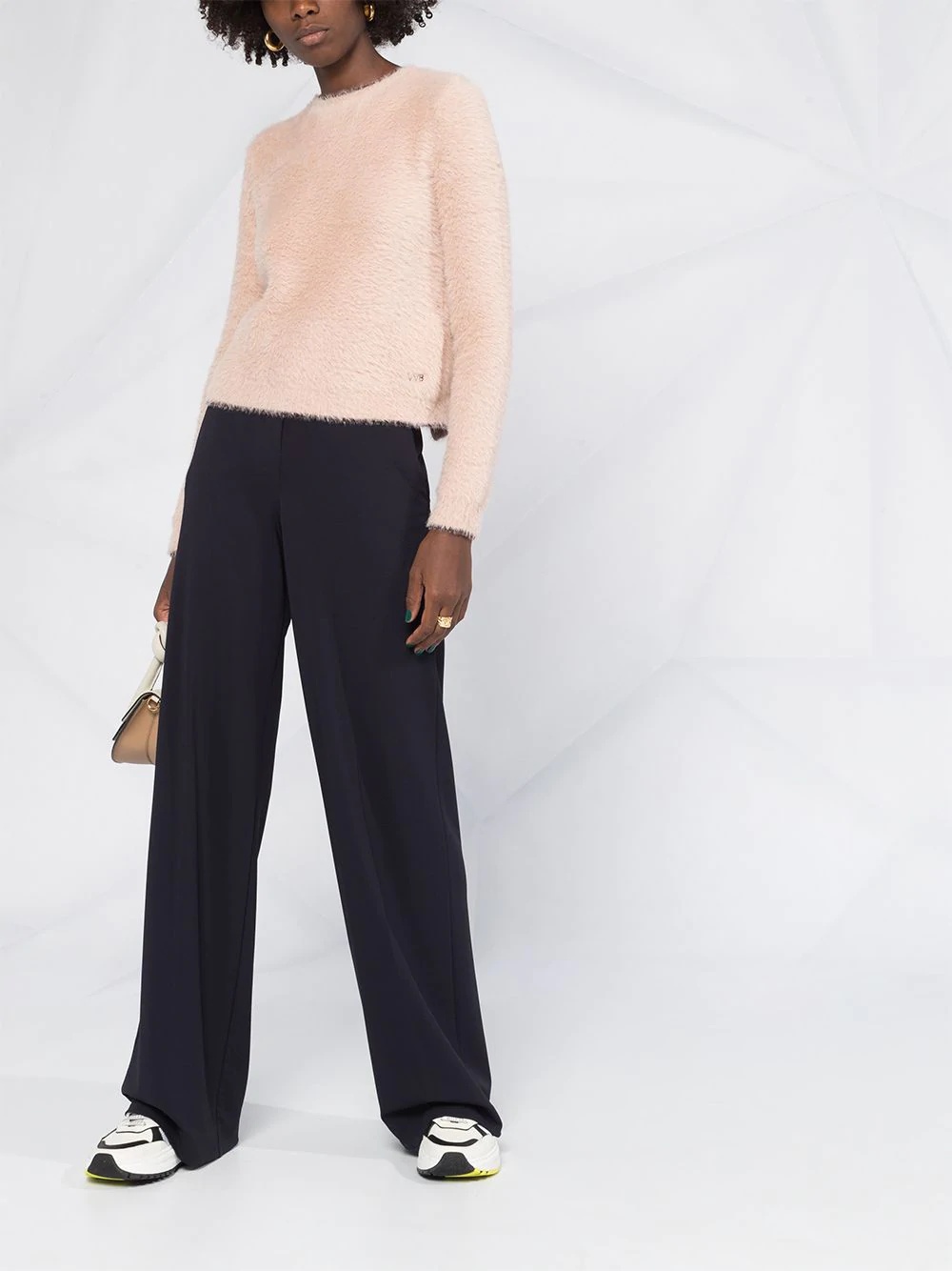 contrast-trimmed textured jumper - 4