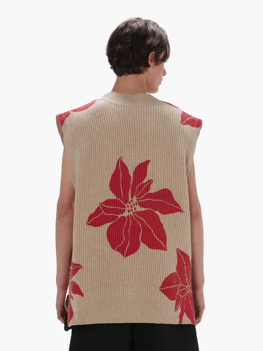 PRINTED V-NECK VEST - 3