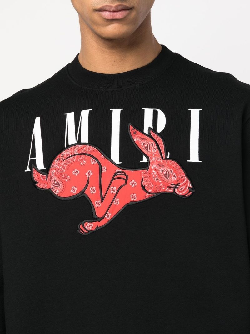 appliqué detail logo-print sweatshirt - 5