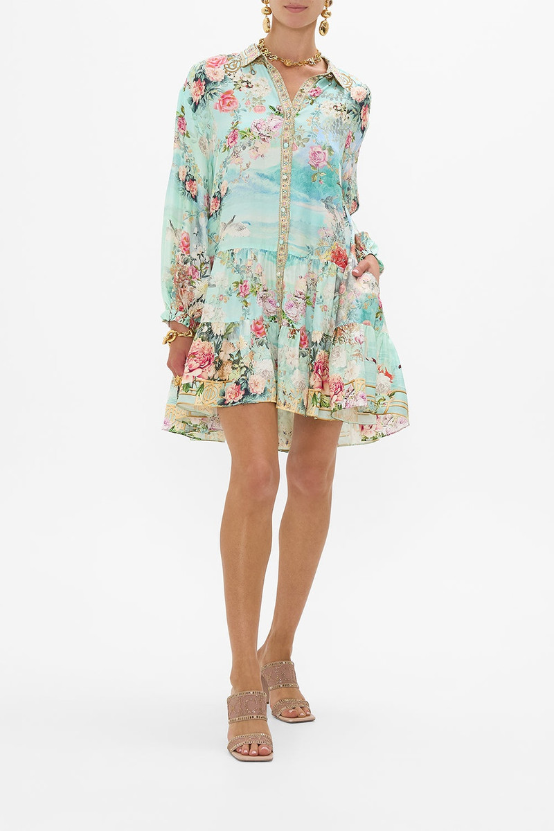 CAMILLA TIERED SHIRT DRESS outlook