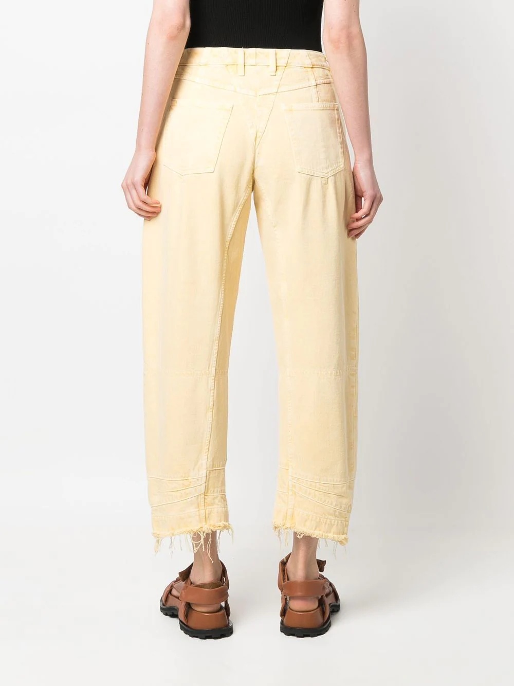 frayed-hem cropped jeans - 5