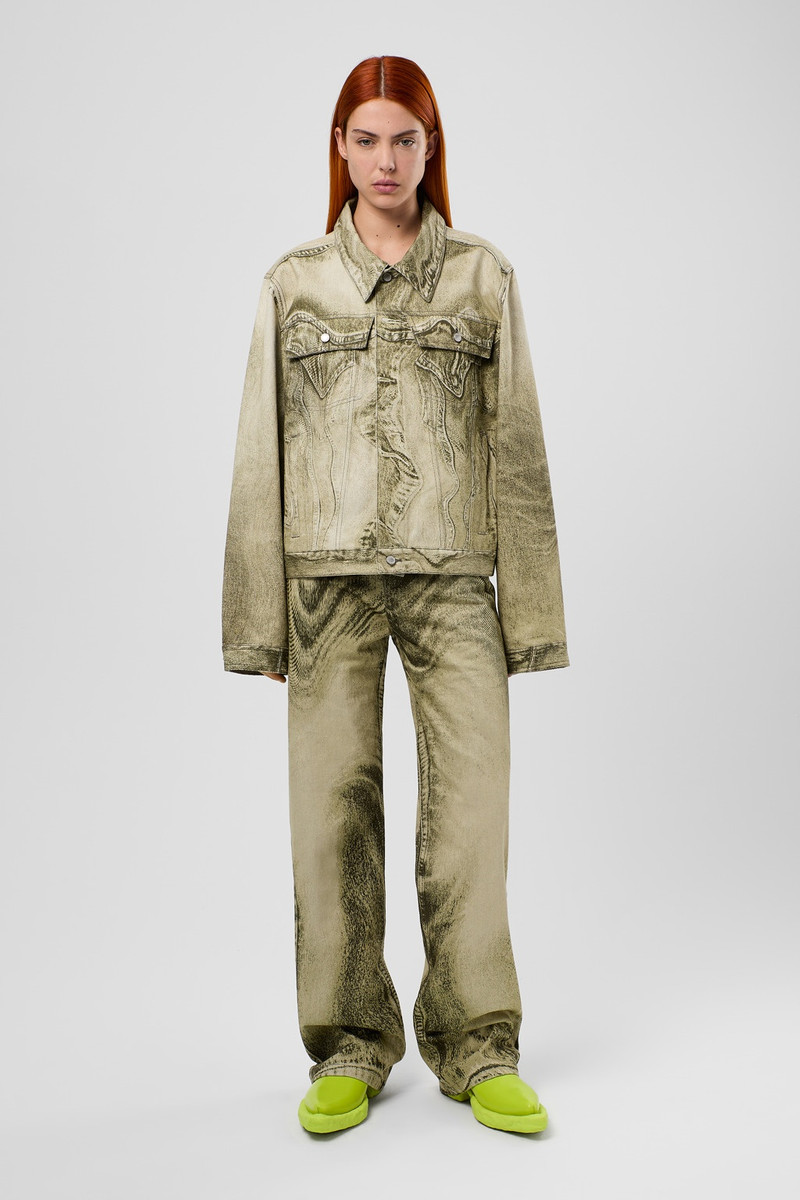 CAMPERLAB Black-Green Denim Jeans outlook