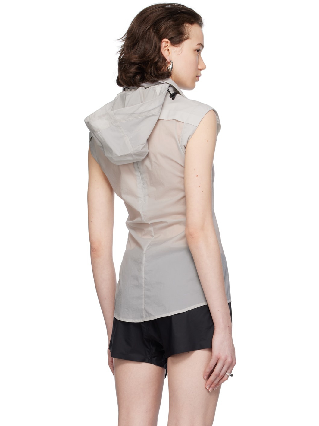 Gray Hood Vest - 3