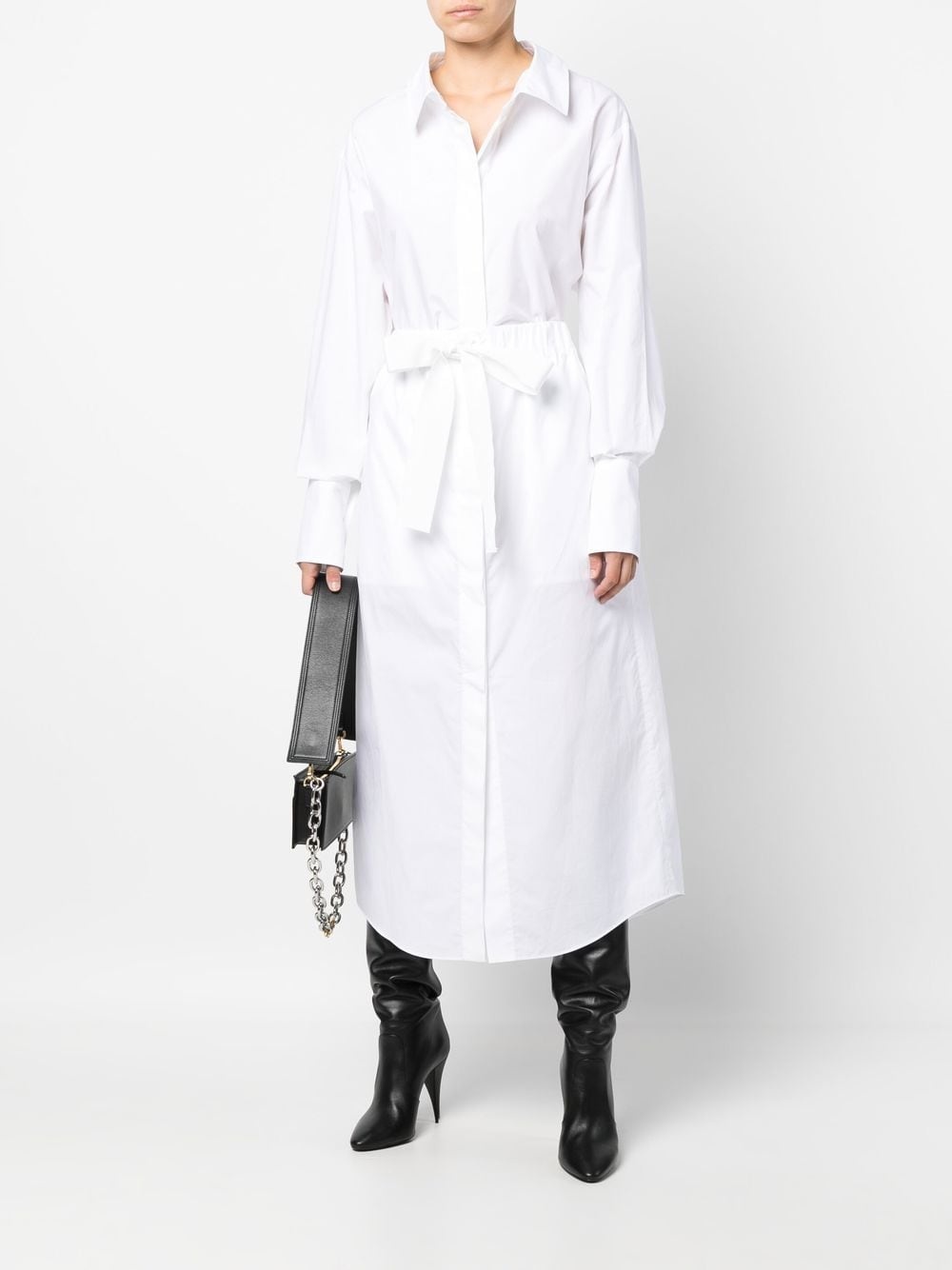 PATOU belted long shirt dress | REVERSIBLE