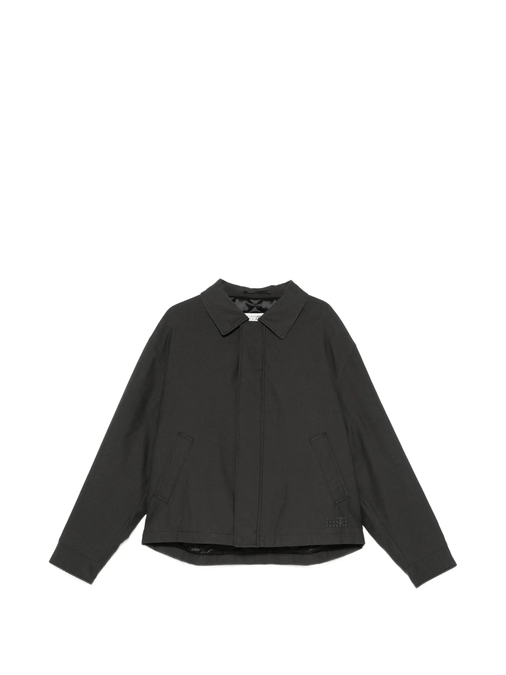 Mm6 Maison Margiela Logo-embroidered Concealed-fastening Jacket - 1