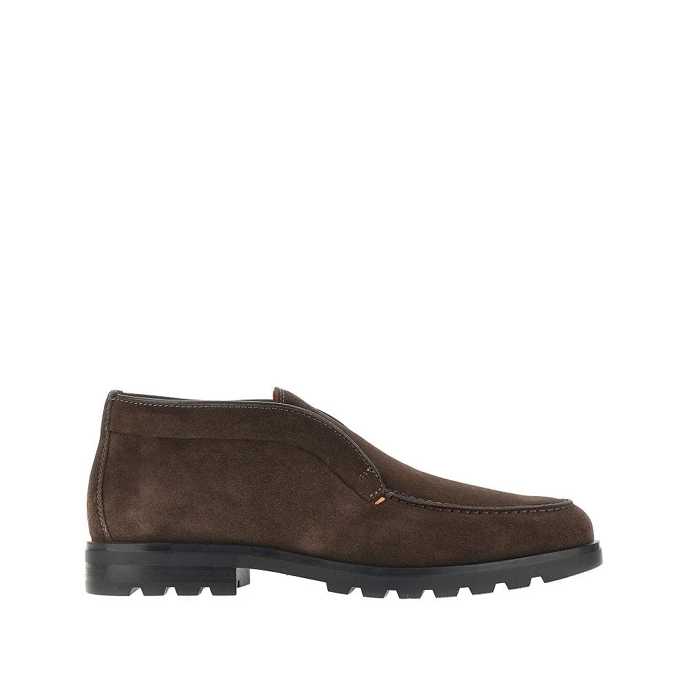 Santoni Men Suede Leather Desert Boots - 1