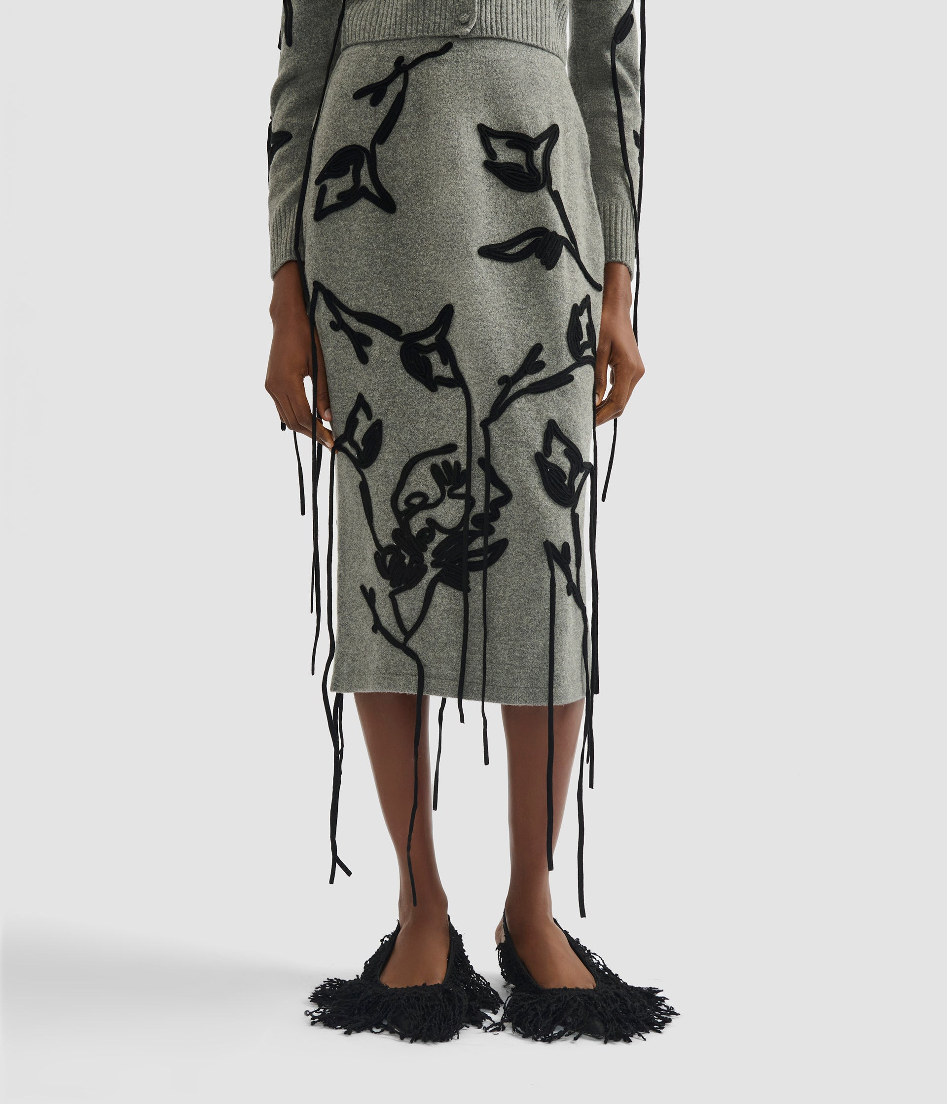 PENCIL MIDI SKIRT - 5
