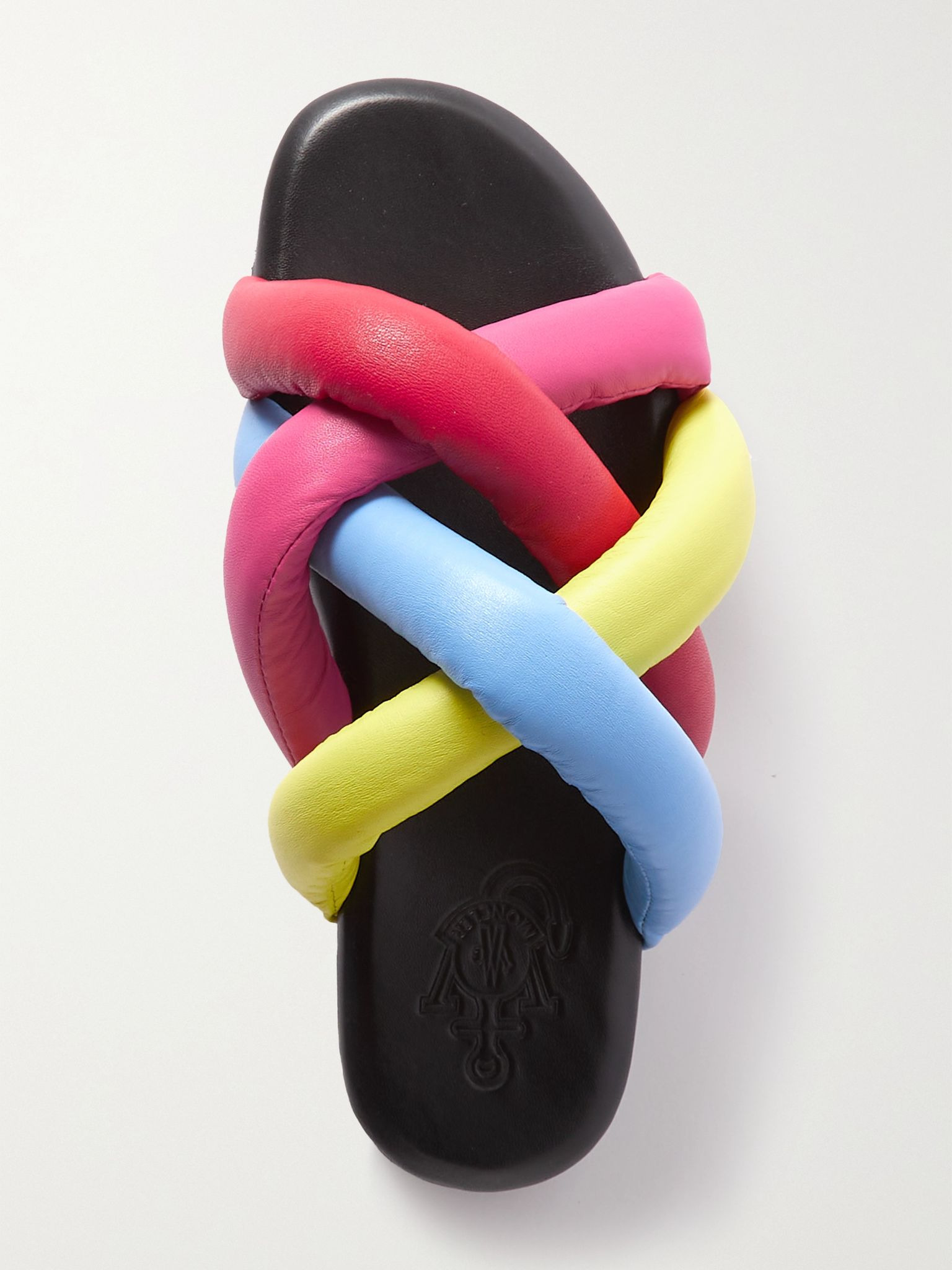 + JW Anderson Jbraided leather slides Pink - 5