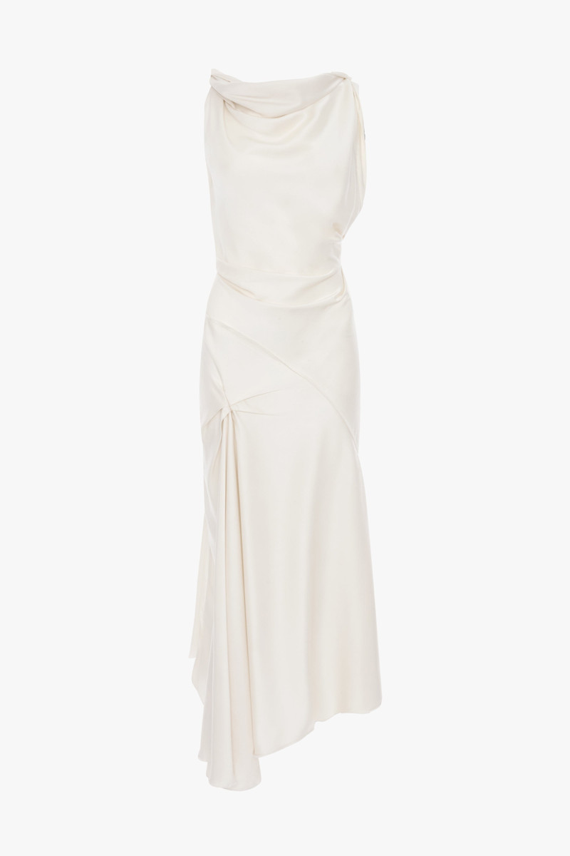 Posy Midi Dress In Ivory 1