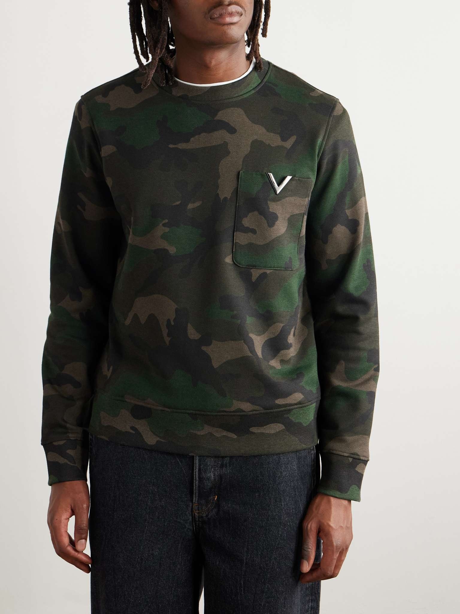 Logo-Appliquèd Camouflage-Print Cotton-Blend Jersey Sweatshirt - 3