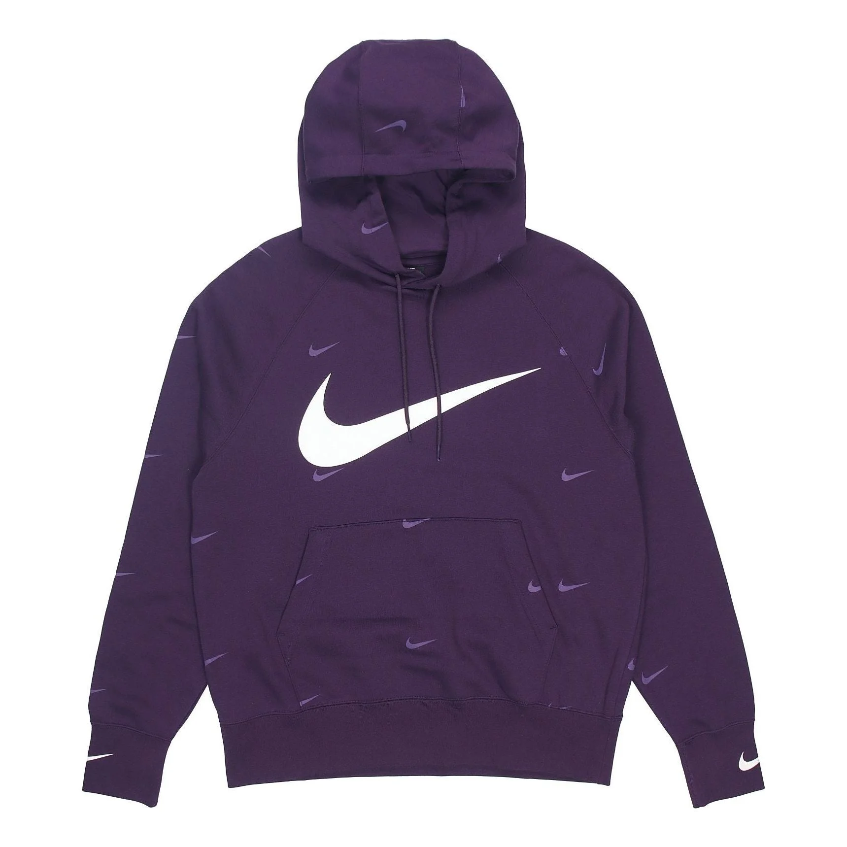 Men's Nike Sportswear Swoosh Athleisure Casual Sports Printing Logo Purple Pullover DA0111-525 - 1