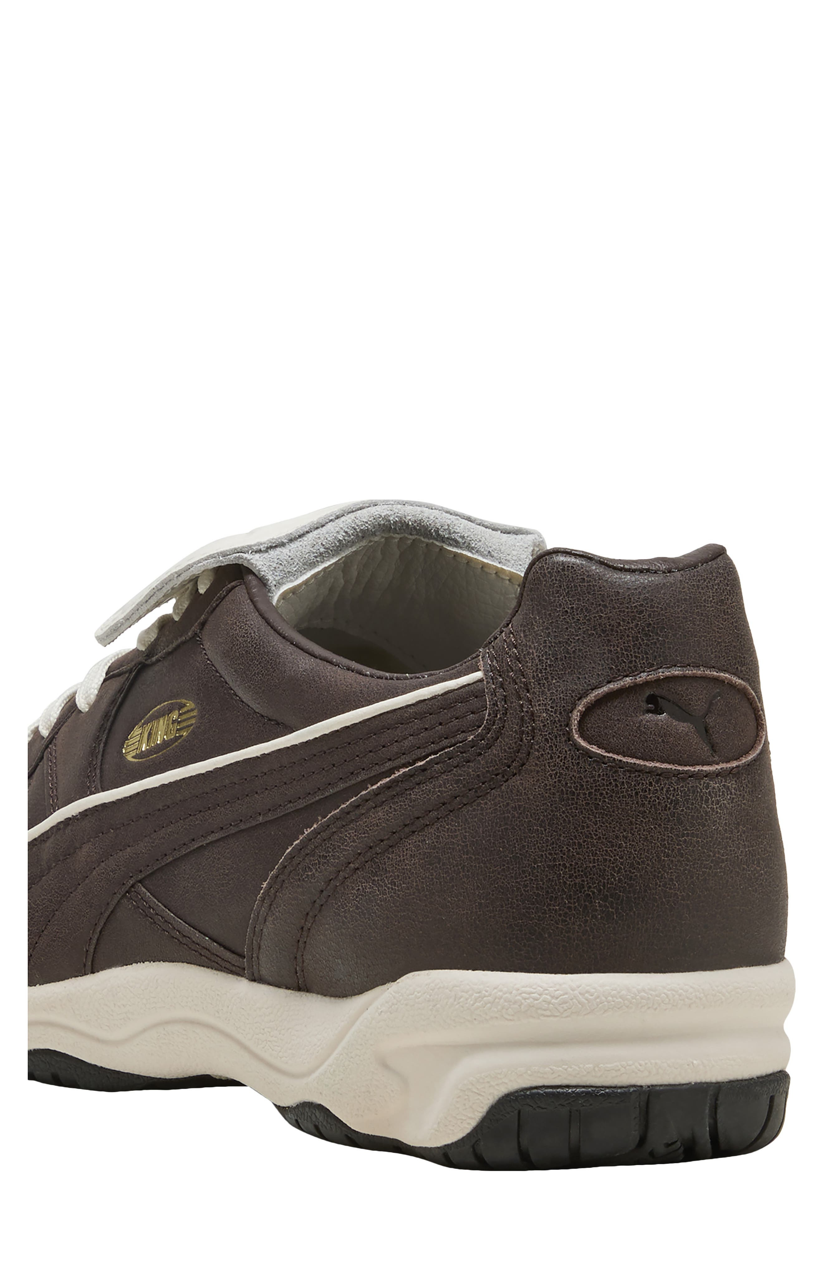 PUMA King Indoor Premium Soccer Sneaker in Dark Chocolate/Warm White at Nordstrom - 3