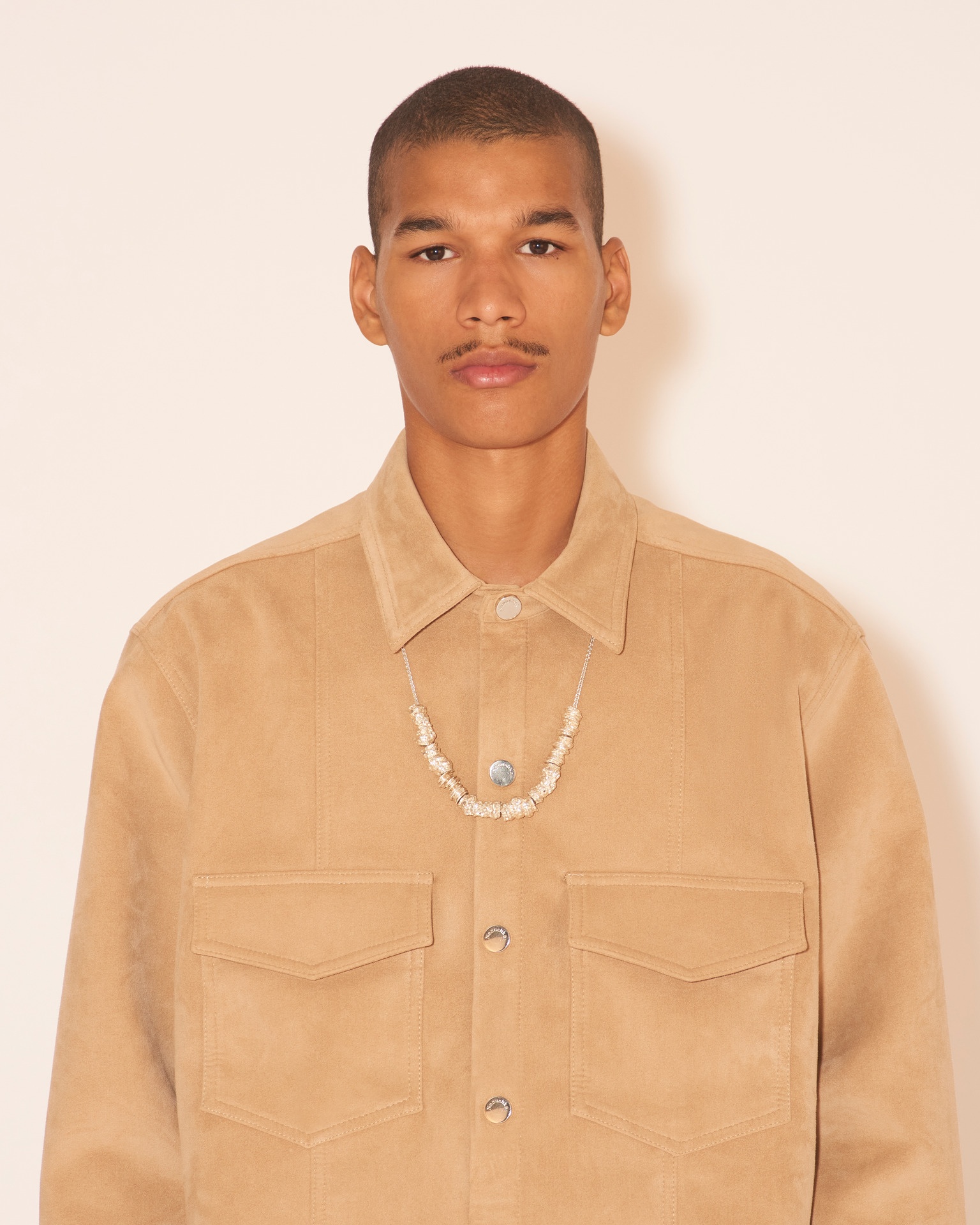 Nanushka TRISTO - Patch pocket overshirt - Sand/beige