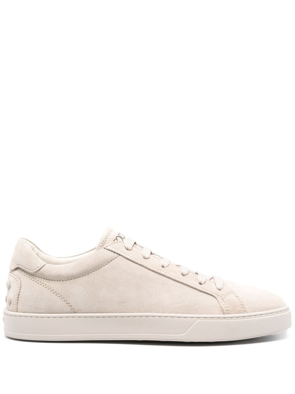 logo-print suede sneakers - 1