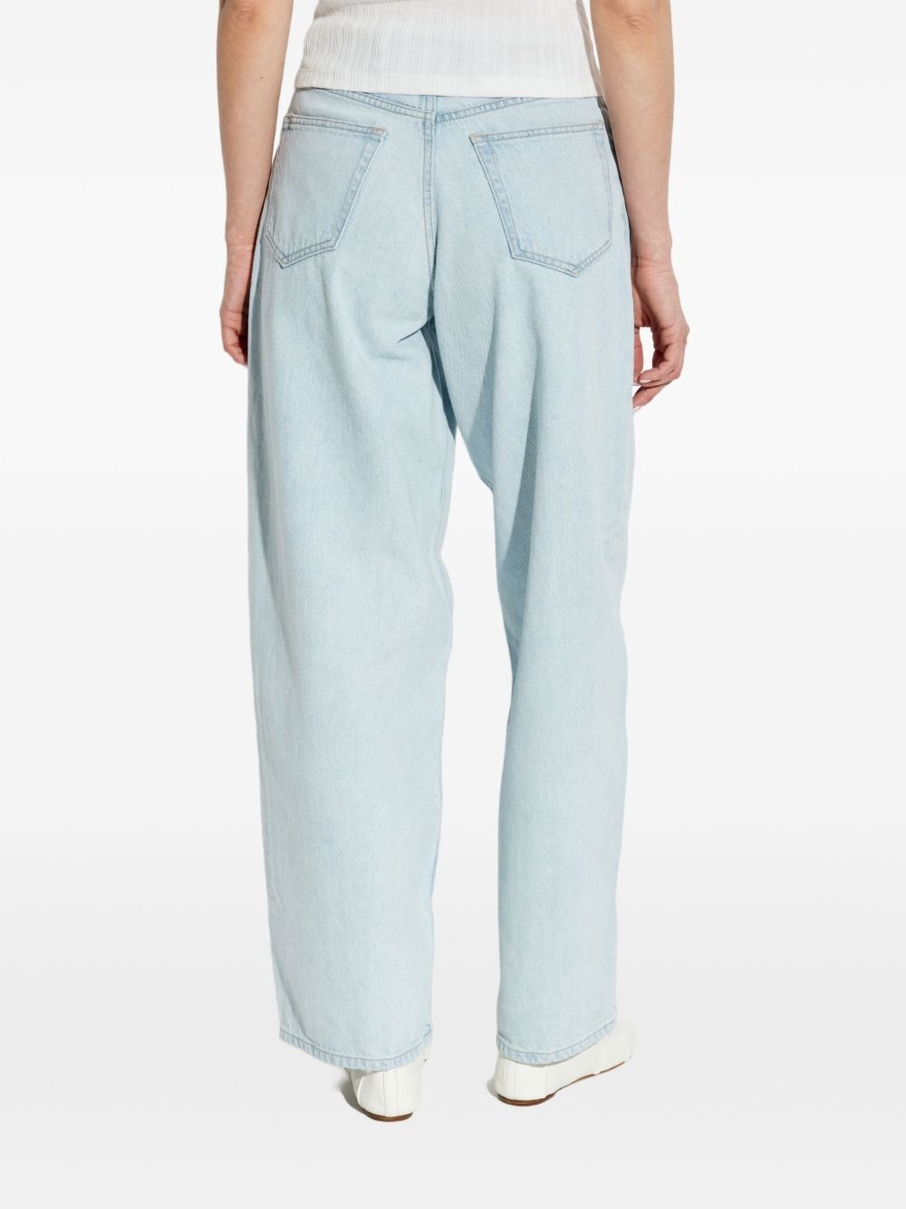 drawstring cotton jeans - 4