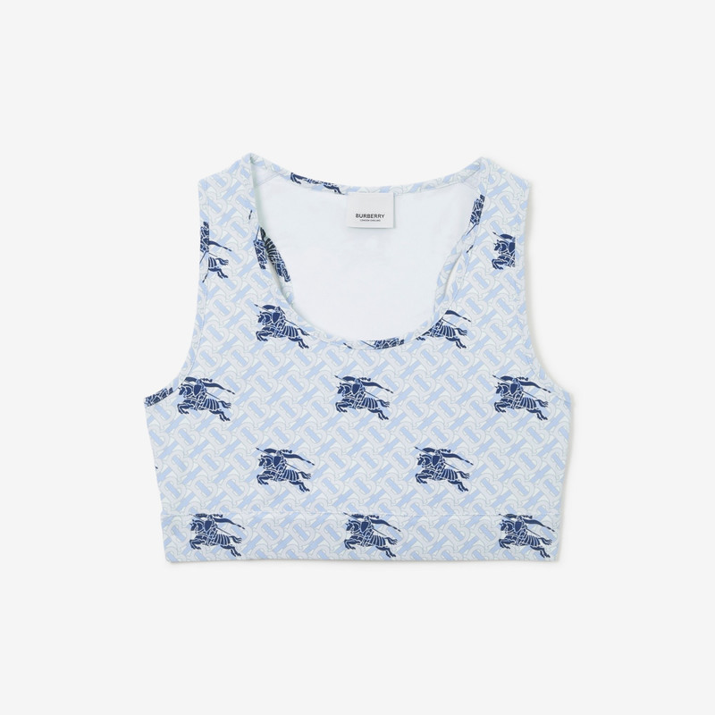 EKD Monogram Stretch Nylon Cropped Top 1