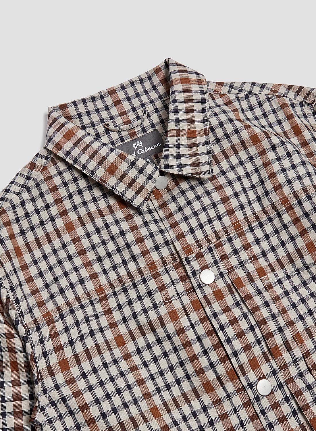 Japanese S Type 1 Jacket in Stone Check - 6
