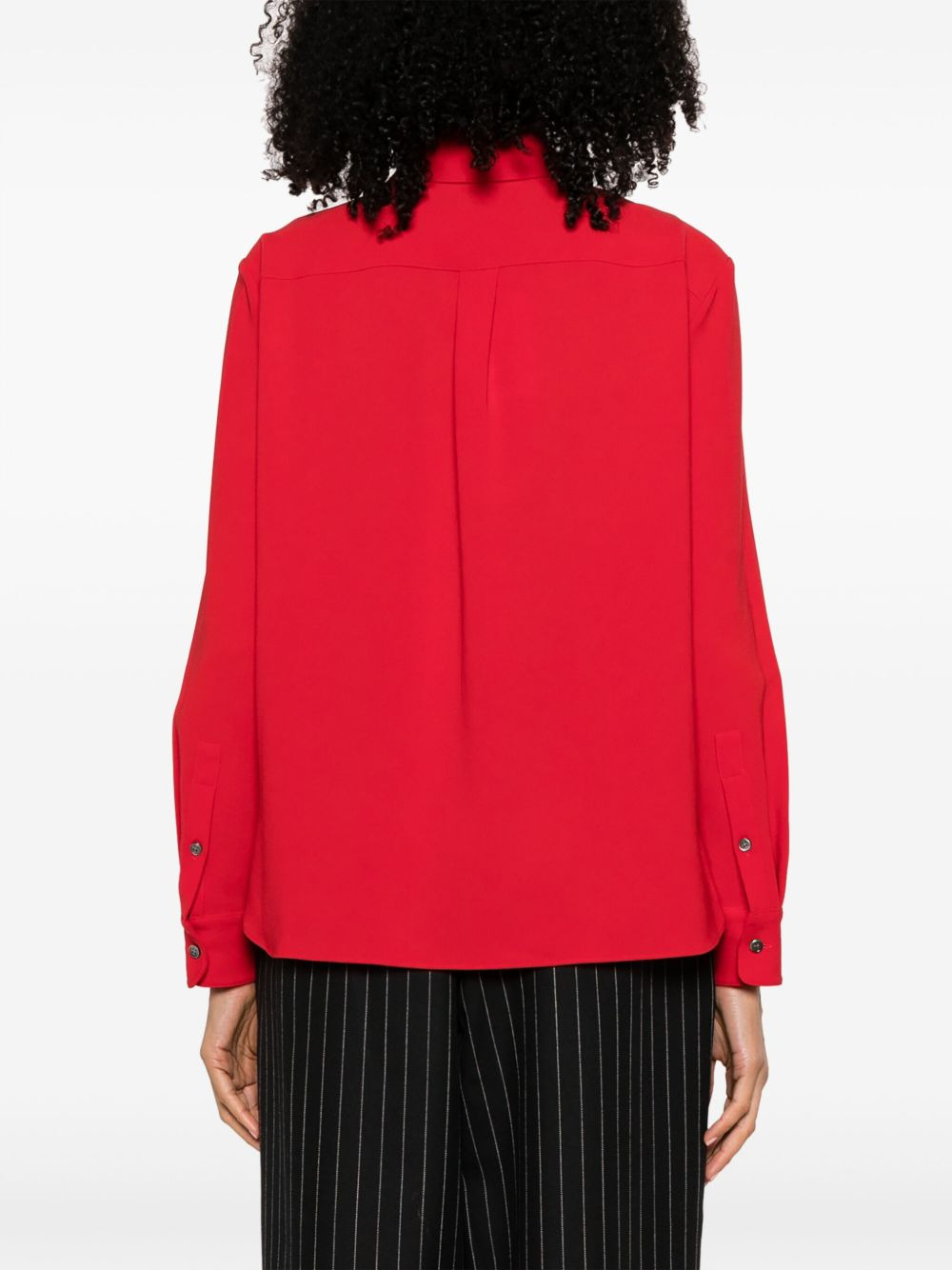 straight-point collar button-down shirt - 4