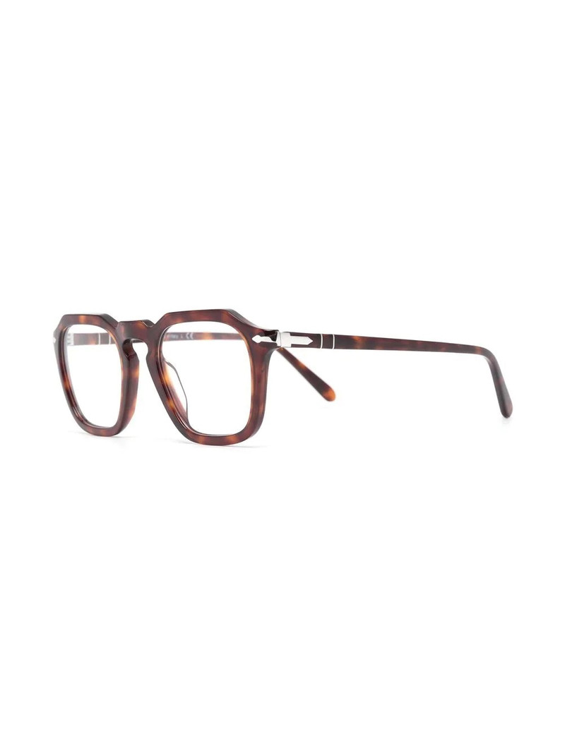 Persol tortoiseshell square-frame eyeglasses outlook