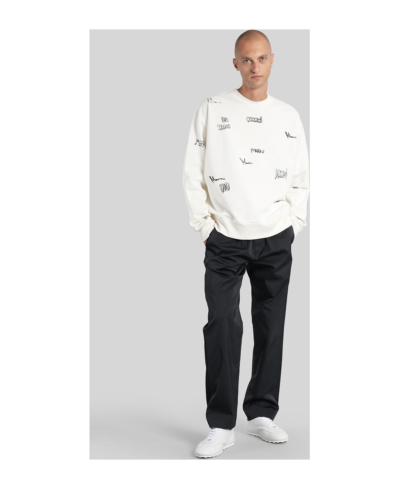 Sweatshirt In White Cotton - 2